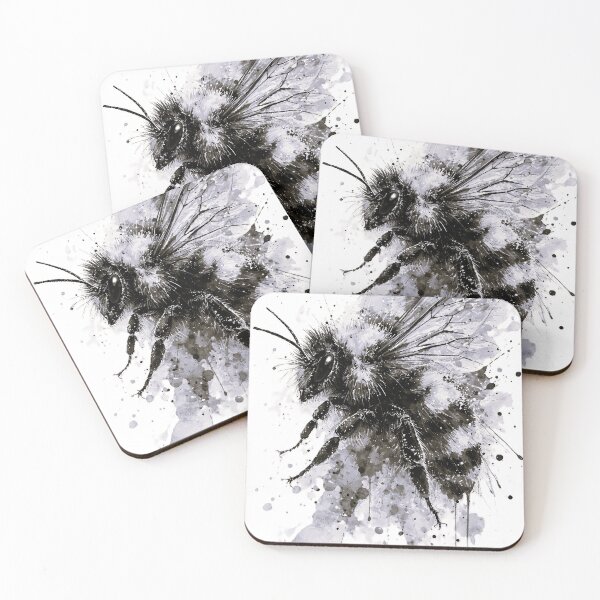 Item preview, Abstract Bee Art Modern Animal Design Black and White designed and sold by giachem99.