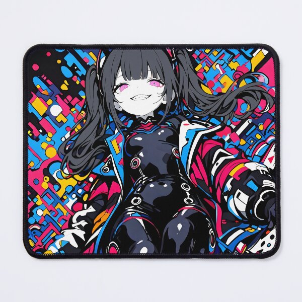 Item preview, NEON: Arrogant Cyberpop Glitch Recline | Cute Cyberpunk Anime Girl designed and sold by Sytrics.