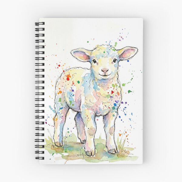 Item preview, Colour Splash Baby Lamb – Abstract Watercolour Art designed and sold by Printpix.