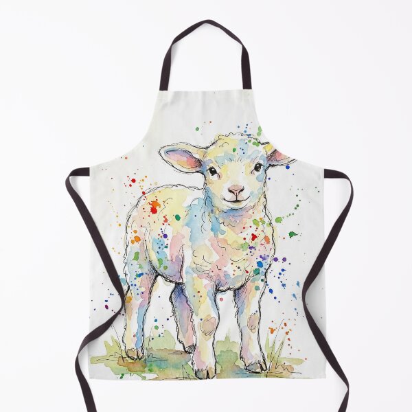 Item preview, Colour Splash Baby Lamb – Abstract Watercolour Art designed and sold by Printpix.