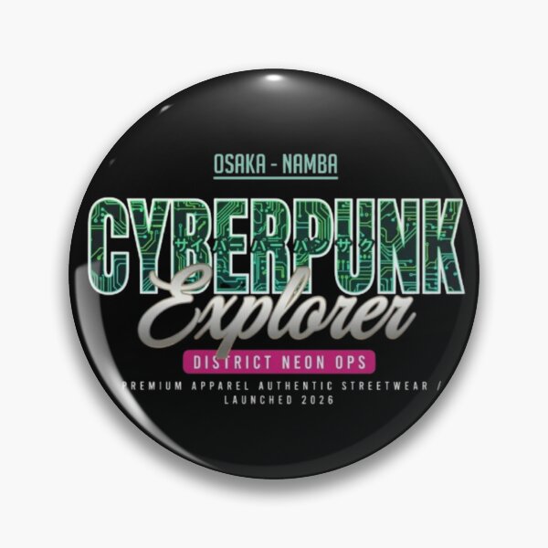 Item preview, Cyberpunk Explorer – Osaka Namba Neon Ops Emblem Design designed and sold by Dogandesighn.