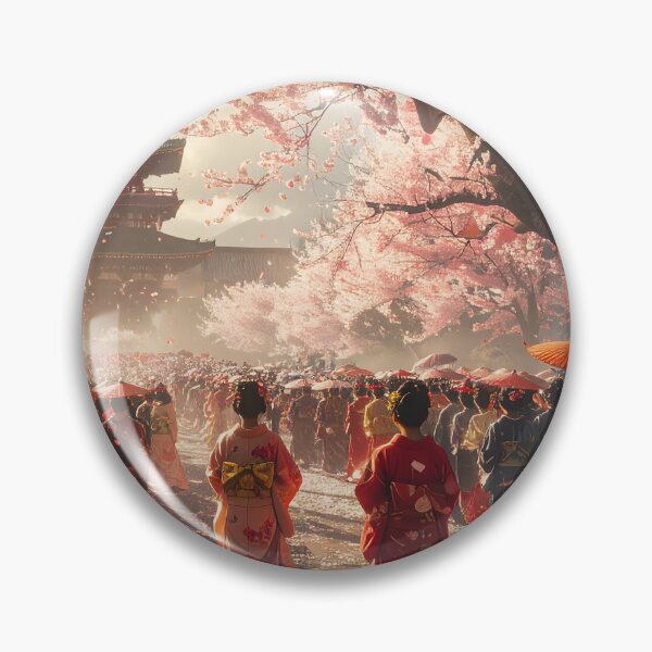 Item preview, Japanese Cherry Blossom Festival — Poetic Hanami Japan designed and sold by Schoenenwald - Illustrations Uniques et Originales.