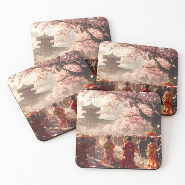 Item preview, Japanese Cherry Blossom Festival — Poetic Hanami Japan designed and sold by Schoenenwald - Illustrations Uniques et Originales.