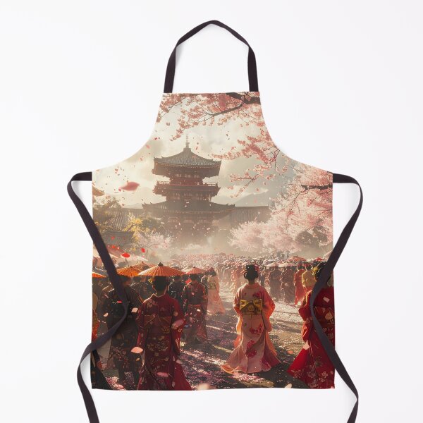 Item preview, Japanese Cherry Blossom Festival — Poetic Hanami Japan designed and sold by Schoenenwald - Illustrations Uniques et Originales.