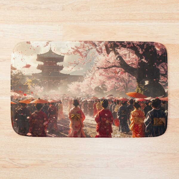 Item preview, Japanese Cherry Blossom Festival — Poetic Hanami Japan designed and sold by Schoenenwald - Illustrations Uniques et Originales.