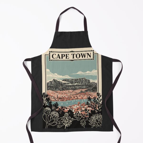 Item preview, Vintage Cape Town Travel Poster Table Mountain Retro Art designed and sold by Cipher & Soul.