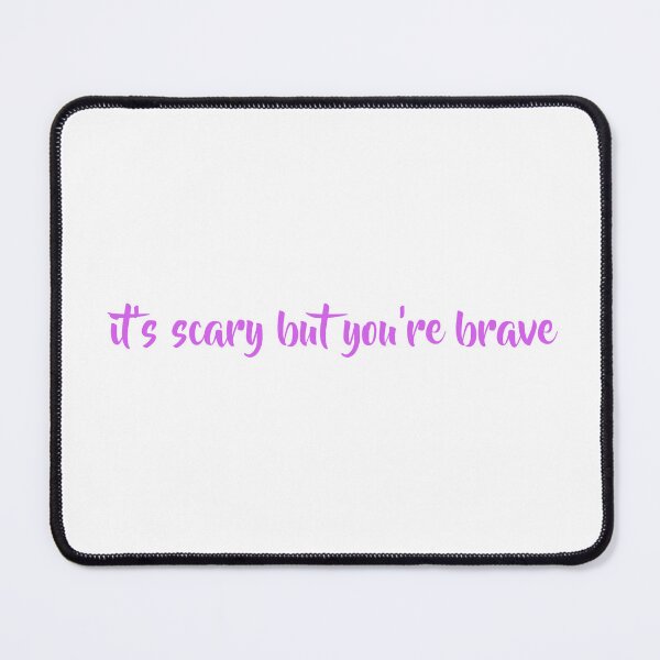 Item preview, It's scary, but you're brave - Heated Rivalry Ilya Rozanov quote, lavender cursive, Shane Hollander, Hollanov designed and sold by RosefinchArt.