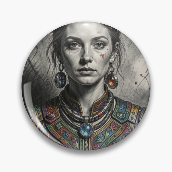 Item preview, Fantasy portrait with colorful ornaments and artistic details in an elegant style. designed and sold by FotoworldEdel.