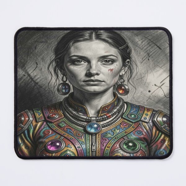Item preview, Fantasy portrait with colorful ornaments and artistic details in an elegant style. designed and sold by FotoworldEdel.