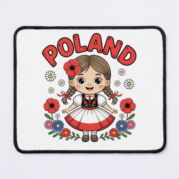 Item preview, Cute Poland Girl Traditional Folk Dress with Flowers Kids designed and sold by NUMAcreations.