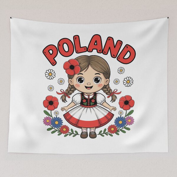 Item preview, Cute Poland Girl Traditional Folk Dress with Flowers Kids designed and sold by NUMAcreations.