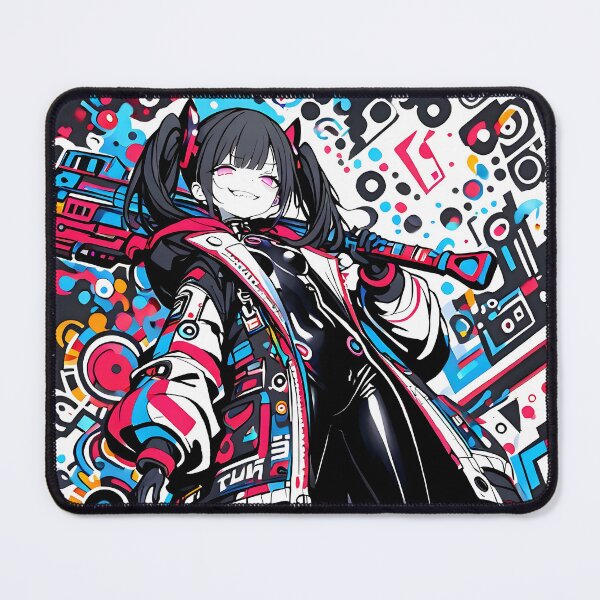 Item preview, NEON: Arrogant Cyberpop Heavy Weapon Stance | Cute Cyberpunk Anime Girl designed and sold by Sytrics.