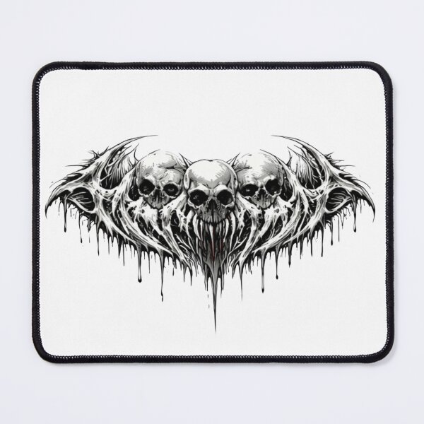 Item preview, Skull Black Metal Logo – Gothic Dripping Death Design designed and sold by bloomandbeads.eu.