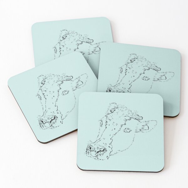 Item preview, Dairy Cow - Side Eye - (#C6E6E3) designed and sold by The Stippler Process.