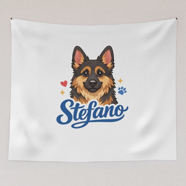 Item preview, German Shepherd Stefano Name Design designed and sold by Zampettalibera.