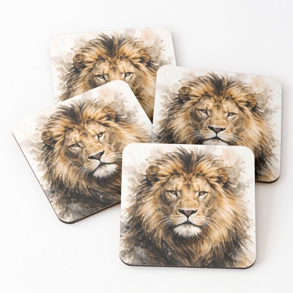 Item preview, Abstract Lion Art Majestic Animal Portrait designed and sold by giachem99.