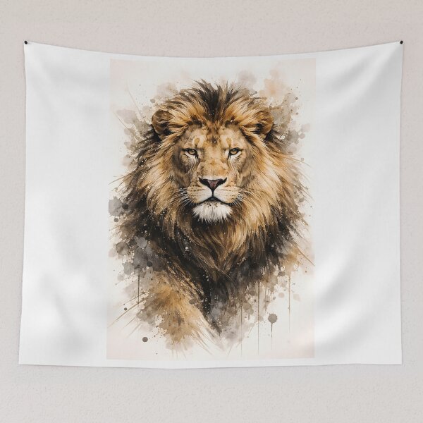 Item preview, Abstract Lion Art Majestic Animal Portrait designed and sold by giachem99.