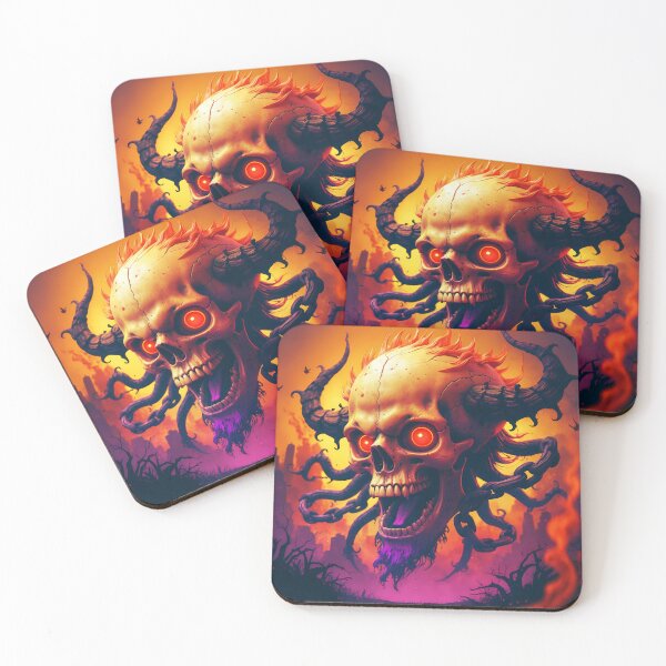 Item preview, Demonic Flaming Skull - Fantasy Art designed and sold by Lucid Dream Pixel.