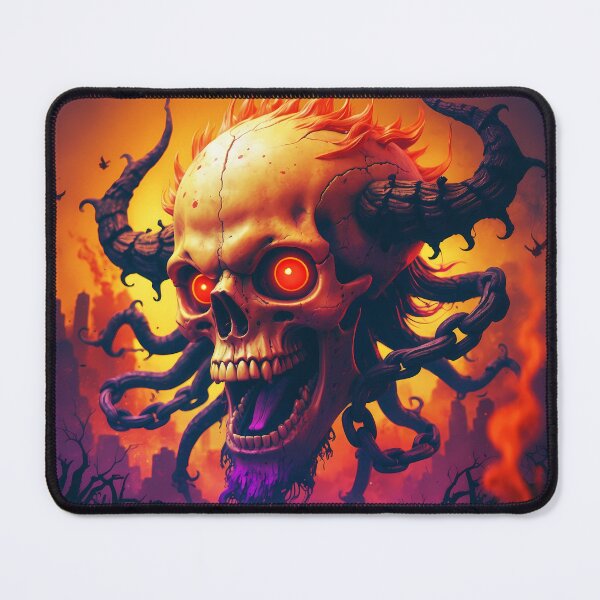 Item preview, Demonic Flaming Skull - Fantasy Art designed and sold by Lucid Dream Pixel.