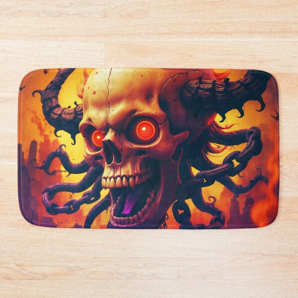 Item preview, Demonic Flaming Skull - Fantasy Art designed and sold by Lucid Dream Pixel.