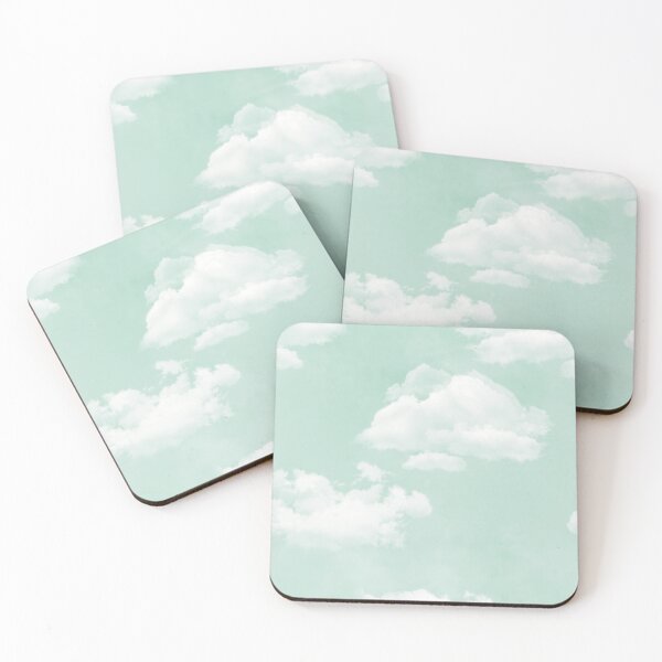 Item preview, Soft Mint Green Aesthetic Cloud Pattern designed and sold by Seamlessly Buffalo.
