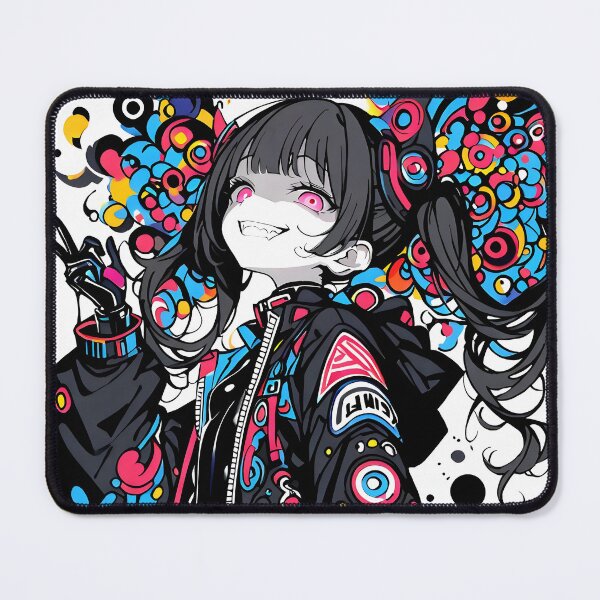 Item preview, NEON: Playful Cyberpop Peace Attitude | Cute Cyberpunk Anime Girl designed and sold by Sytrics.
