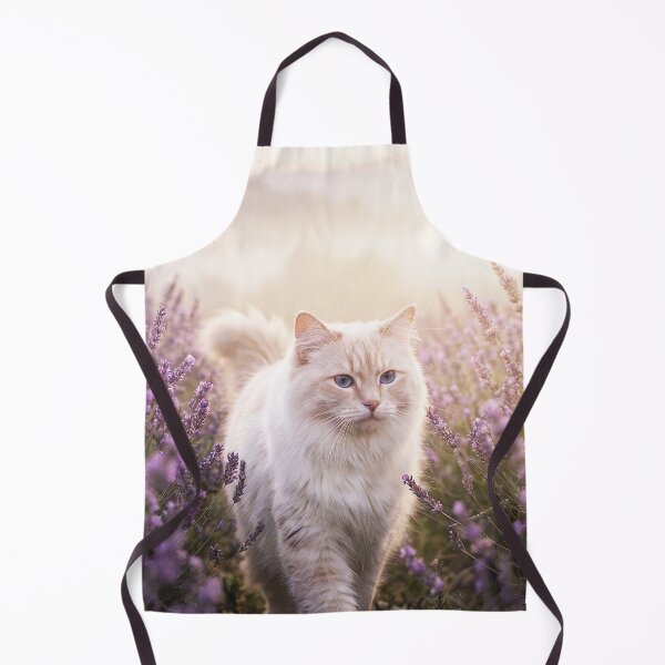 Item preview, Ragdoll Cat Walking Through a Lavender Field at Sunrise designed and sold by Jaani-T.