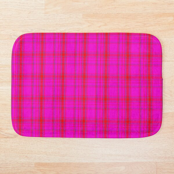 Artikelvorschau, Leuchtend pink-rotes Karomuster mit dunkelolivgrünen Akzenten entworfen und verkauft von Zab Butler Design.