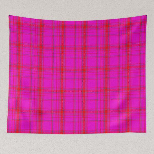 Item preview, Vibrant Hot Pink and Red Plaid with Deep Olive Green Accents designed and sold by Zab Butler Design.