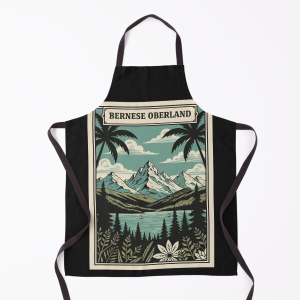 Item preview, Vintage Bernese Oberland Travel Poster Swiss Alps Retro Art designed and sold by Cipher & Soul.