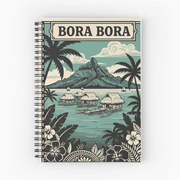 Item preview, Vintage Bora Bora Travel Poster French Polynesia Tropical Retro Art designed and sold by Cipher & Soul.