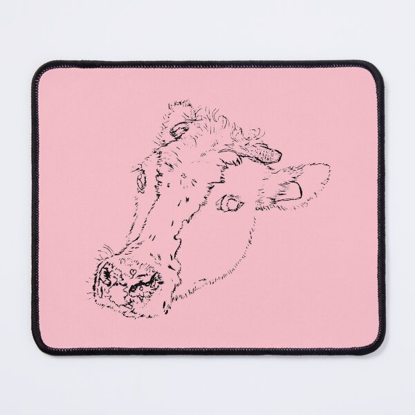 Item preview, Dairy Cow - Side Eye - (#FFC1CC) designed and sold by The Stippler Process.