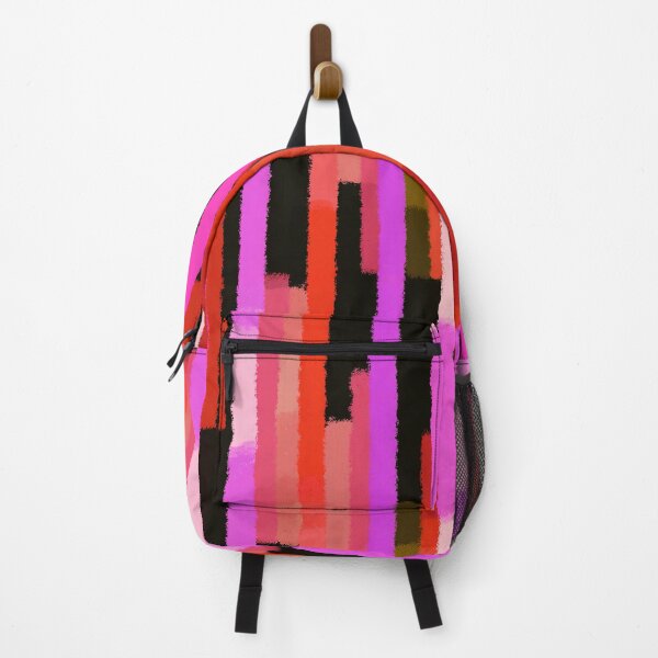 Item preview, Neon Pink Abstract Stripe Pattern designed and sold by bubblegoth.