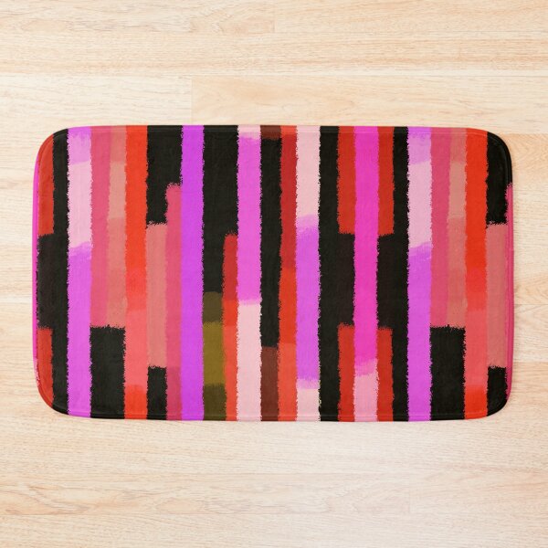 Item preview, Neon Pink Abstract Stripe Pattern designed and sold by bubblegoth.