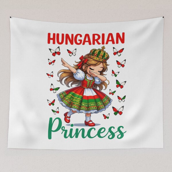 Item preview, Hungarian Princess Dabbing Girl Cute Magyar Pride for Girls designed and sold by NUMAcreations.