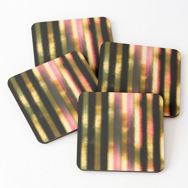 Item preview, Neon Pink Gold Stripe Pattern designed and sold by bubblegoth.