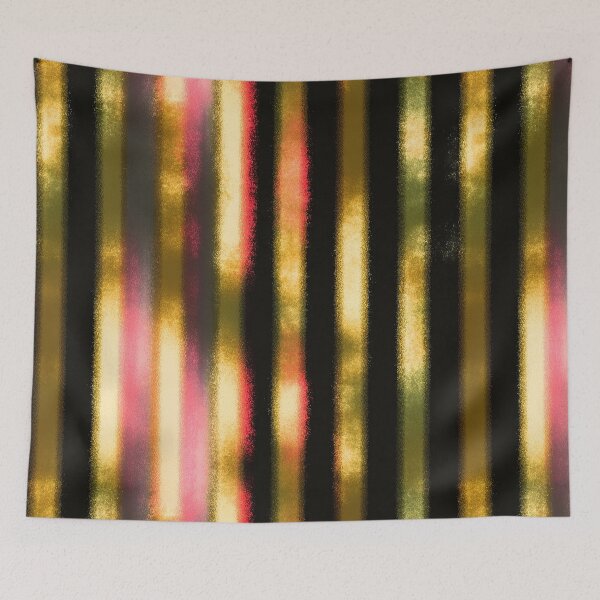 Item preview, Neon Pink Gold Stripe Pattern designed and sold by bubblegoth.