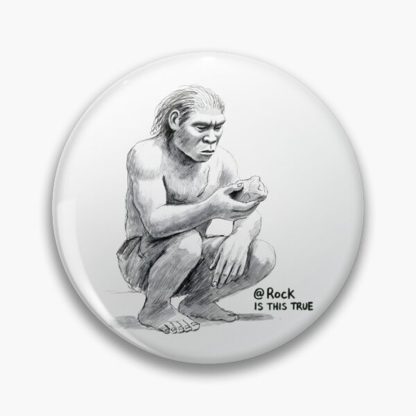 Item preview, Neanderthal Asks Rock "Is This True?" Grok Parody designed and sold by TshirtsOnline-.
