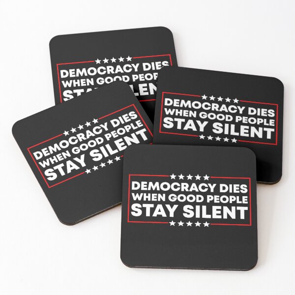 Item preview, Democracy Dies When Good People Stay Silent - No Kings Rally designed and sold by PixVib.