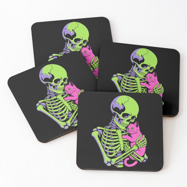 Item preview, Cute Skeleton Hugging Cat designed and sold by Redwan58.