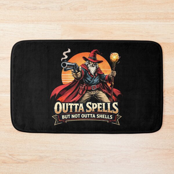 Item preview, Outta Spells But Not Outta Shells Wizard Gunslinger designed and sold by LunaMagicStudio.
