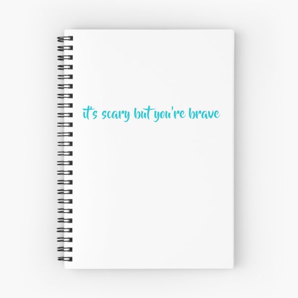 Item preview, It's scary, but you're brave - Heated Rivalry Ilya Rozanov quote, teal script, Shane Hollander, Hollanov designed and sold by RosefinchArt.