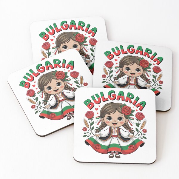 Item preview, Cute Bulgarian Girl in Traditional Folk Dress for Kids designed and sold by NUMAcreations.