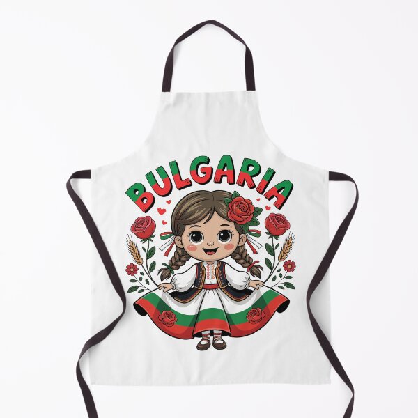 Item preview, Cute Bulgarian Girl in Traditional Folk Dress for Kids designed and sold by NUMAcreations.