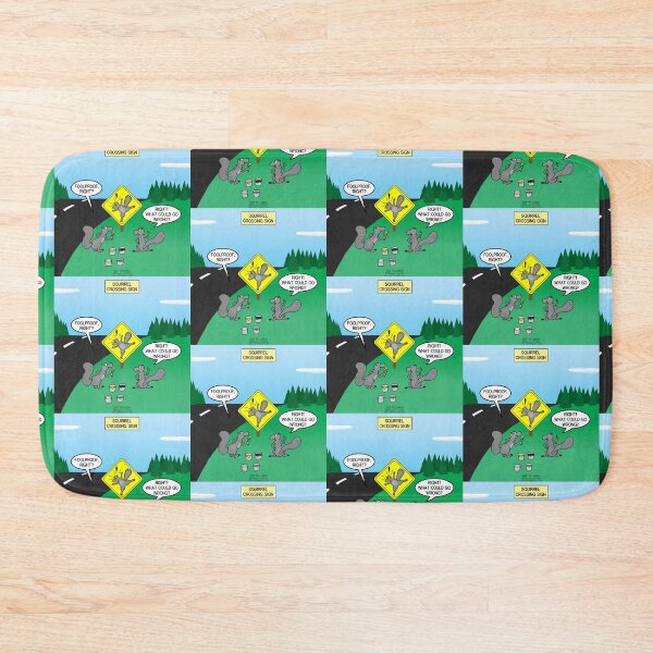 Item preview, Squirrel Crossing Sign! designed and sold by Out to Lunch Cartoons and More.
