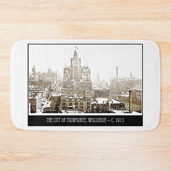 Item preview, Milwaukee, Wisconsin Skyline, c. 1915, Vintage Photograph designed and sold by AMacGPhilly.