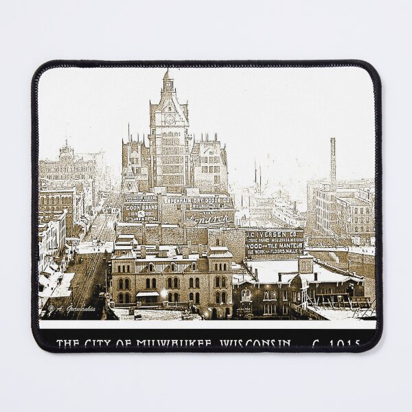 Item preview, Milwaukee, Wisconsin Skyline, c. 1915, Vintage Photograph designed and sold by AMacGPhilly.