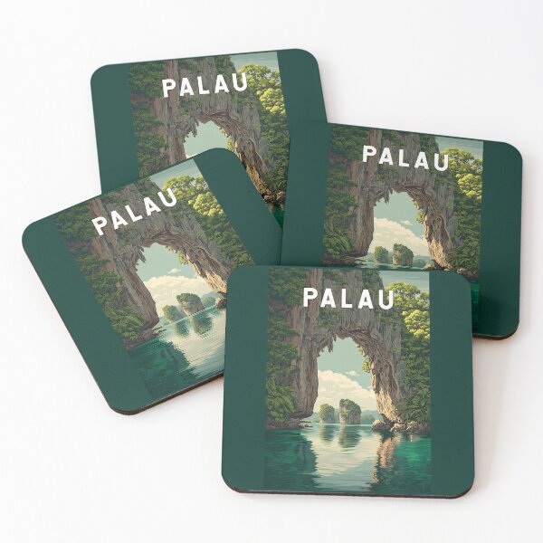 Item preview, Palau Illustration Travel Art Vintage designed and sold by KrisSidDesigns.