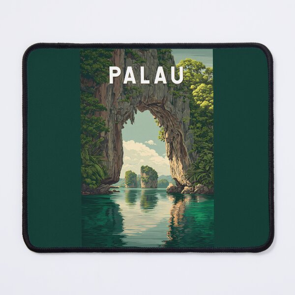 Item preview, Palau Illustration Travel Art Vintage designed and sold by KrisSidDesigns.