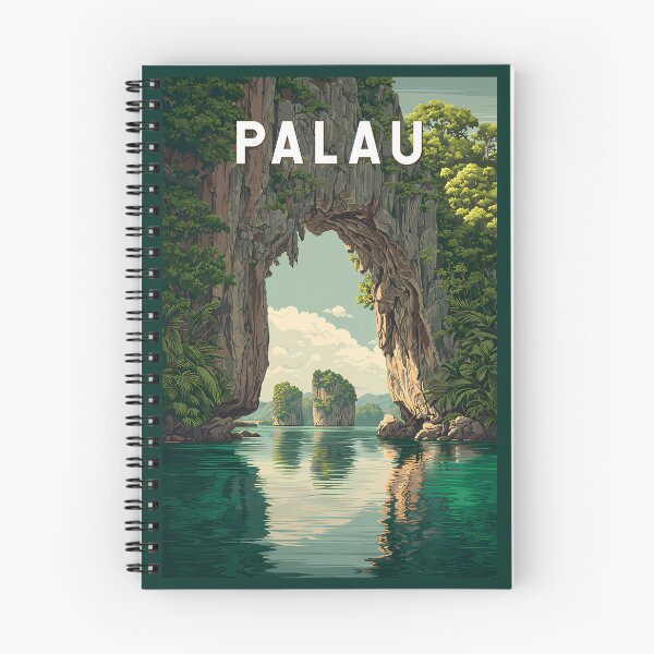 Item preview, Palau Illustration Travel Art Vintage designed and sold by KrisSidDesigns.